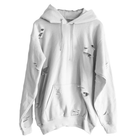 White Distressed Hoodie ($61) ❤ liked on Polyvore featuring tops, hoodies, hooded sweatshirt, distressed top, hooded pullover, white hooded sweatshirt and white hoodies Ripped White Shirt, Distressed Clothes, Distressed Clothing, Ripped Sweatshirt, Ripped Hoodie, Distressed Outfit, Thick Hoodies, Edgy Fits, White Hooded Sweatshirt