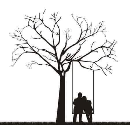 Couple Under Tree, Drawing Of People, Silhouette Pictures, Under A Tree, Couple Silhouette, Silhouette Painting, Black Couple, Valentines Day Background, Silhouette Free