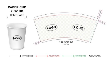 Paper Cup Template, Paper Cup Design, Cup Template, Minecraft Coloring Pages, Cup Mockup, Oatmeal Cups, Pumpkin Coloring Pages, Packaging Template, Mug Template