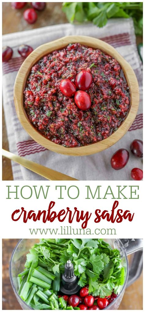 Cranberry Salsa Recipes, Cranberry Jalapeno Relish, Cranberry Appetizers, Appetizer Thanksgiving, Fried Recipes, Cranberry Salsa, Salsa Recipes, Homemade Tortilla Chips, Food Bars