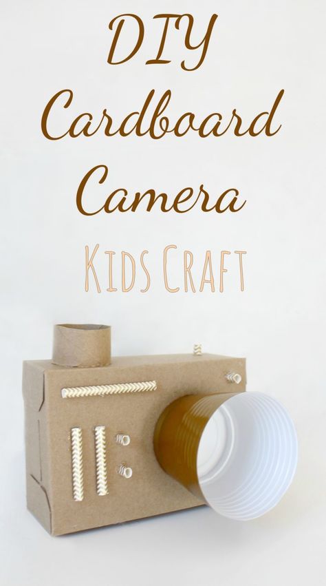 DIY Cardboard Camera Easy Upcycled Craft For Kids Diy Cardboard Camera, Cardboard Camera, Camera Crafts, Costumes 2023, 3d Camera, Cardboard Box Crafts, Cardboard Toys, Diy Camera, Diy Cardboard