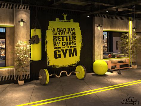 Gym Interior Wallpaper, Gym Decoration Ideas, Commercial Gym Interior Design Ideas, Unique Gym Design, Gym Cafe Design, Commercial Gym Design Interiors, Gym Interior Design Wall, Gym Design Interior Modern, Gym Wall Ideas