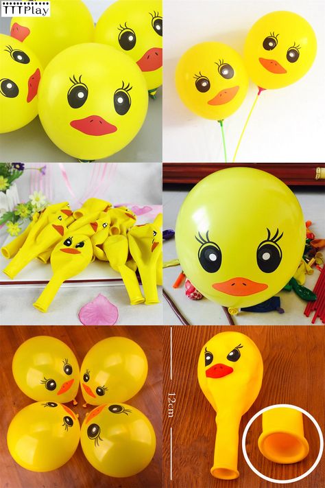 Duck Decorations Party, Duck Birthday Theme Decoration, Duck Party Ideas, Duck Theme Party, Duck Birthday Party Ideas, Rubber Duck Birthday Party Ideas, Duck Balloon, Duck Birthday Theme, Duck Things