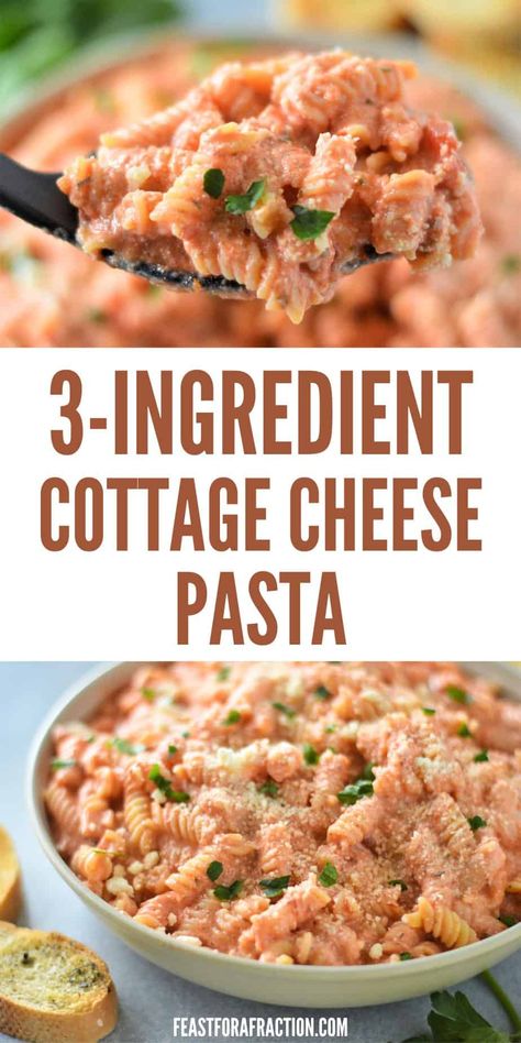 Are you craving a hearty yet budget-friendly meal? Look no further than this Creamy Blended Cottage Cheese Pasta Sauce recipe! With just three simple ingredients, this vegetarian dish is not only easy on the wallet but also packs a powerful punch of protein. Pasta Low Calorie Recipes, Alfredo Sauce With Cottage Cheese, No Cheese Dinner Recipes, Cottage Cheese Pasta Sauce, Cheese Pasta Sauce, Protein Pasta Recipes, Blended Cottage Cheese, Cottage Cheese Pasta, Cottage Recipes