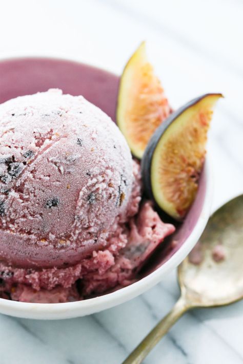 Fig Ice Cream, Fig Ideas, Yummy Fruit, Fig Recipes, Fresh Figs, Homemade Ice Cream, Frozen Desserts, Frozen Treats, Ice Cream Recipes