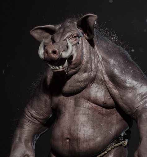 ArtStation - Pig Piggy Pig Pig, Dan Moore Scary Pig Drawing, Pig Faced Orcs, Pig Concept Art, Pig Orc, Human Pig, Pig Character Design, Pig Monster, Pig Man, Horror Artwork Illustrations