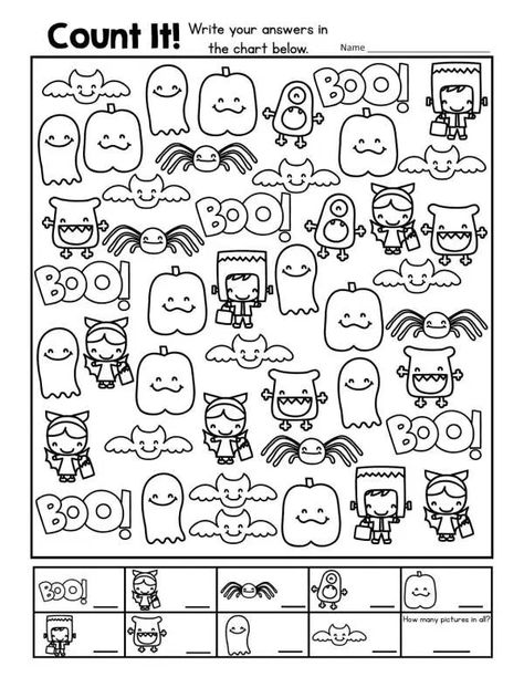 Halloween Counting, Kindergarten Halloween, October School, October Activities, Halloween Kindergarten, Halloween Products, Halloween Worksheets, Fall Kindergarten, Halloween Classroom