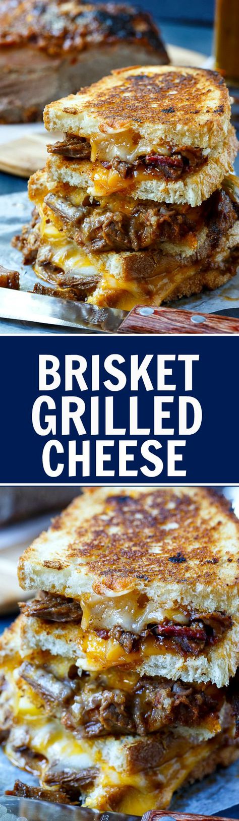 Smoked Grilled Cheese, Brisket Grilled Cheese, Brisket Grilled, Grill Cheese, Grilled Cheese Sandwiches, Easy Bbq, Brisket Recipes, Grilled Cheese Recipes, Smoked Brisket