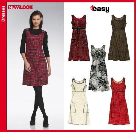 new-look-6726 New Look Dress Patterns, Womens Pinafore Dress, Jumper Dress Pattern, Pinafore Dress Pattern, Style Dress Patterns, Pinafore Pattern, New Look Patterns, New Look Dresses, Trendy Sewing Patterns