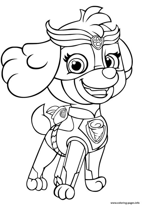 Print PAW Patrol Mighty Pups Skye for Girls coloring pages Paw Patrol Navidad, Sky Paw Patrol, Imprimibles Paw Patrol, Paw Patrol Printables, Paw Patrol Christmas, Paw Patrol Girl, Skye Paw, Paw Patrol Coloring, Paw Patrol Coloring Pages