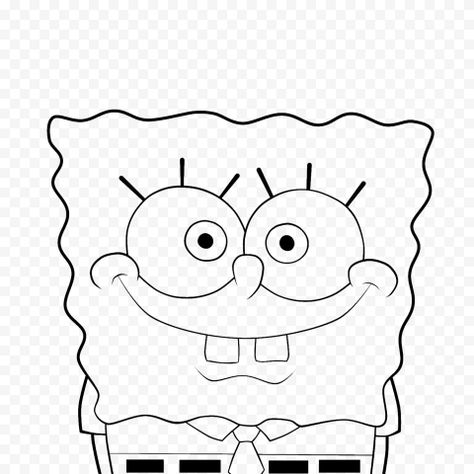 Spongebob White Background, Spongebob Outline Tattoo, Spongebob Clipart, Spongebob Face Printable, Spongebob Outline, Cartoons Png, Outline Art, Png Images, Drawing Inspiration