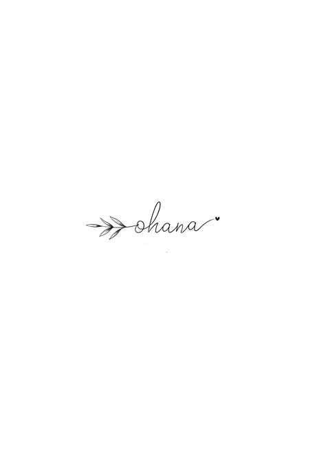 Fine Line Mama Tattoo, Best Friend Phrase Tattoos, Ohana Tattoo Ideas Families, Small Fineline Tattoos, Ohana Tattoos, Ohana Tattoo Ideas, Lilo And Stitch Tattoo, Ohana Tattoo, Minimal Tattoo Designs