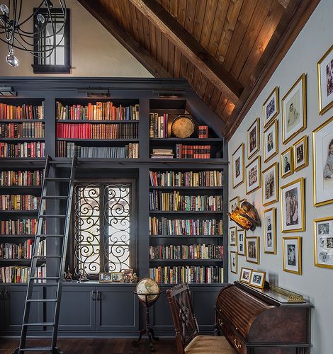 The Library into the past Sicilian families of a Tuscon home | Flickr - Photo Sharing! Sicilian Interior, Tuscan Home, Shoe Organization, Spanish Home, Ranch House Designs, Home Library Design, Tuscan House, Bookshelf Design, Indoor Design