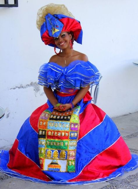 Haitian Carnival, Haitian Flag Clothing, Haitian Wedding, Haitian Clothing, Caribbean Outfits, Haitian Culture, Caribbean Fashion, Haitian Flag, Haitian Art