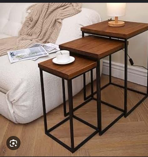 Wood Nesting Tables, Frame For Living Room, Nesting End Tables, Modern Rustic Farmhouse, Nesting Coffee Table, Coffee Table Modern, Bedroom Couch, Nesting Table, Nesting Coffee Tables