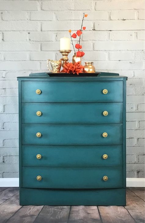 Tallboy Chest Of Drawers, Chest Drawers, Dovetail Joints, Current Design Trends, Painted Chest, Dove Tail Joints, Curved Lines, Large Drawers, Annie Sloan