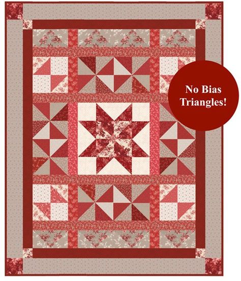 Red Elegance Quilt Pattern in 2 Sizes by Nancy Zieman Productions at KayeWood.com. This lovely “Red Elegance” quilt is a half-square triangle sampler including Godey, Windmills, Flying Geese, simple variation of Bow Ties and  Squares; with sashing, borders and cornerstones. $10.00 https://www.kayewood.com/shop/c/p/Red-Elegance-Quilt-Pattern-in-2-Sizes-by-Nancy-Zieman-Productions-x44321935.htm Yardage Chart, Quilt Pictures, Color Value, Nancy Zieman, Scrappy Quilt Patterns, Half Square Triangle, Picture Quilts, Scrappy Quilt, How To Purl Knit