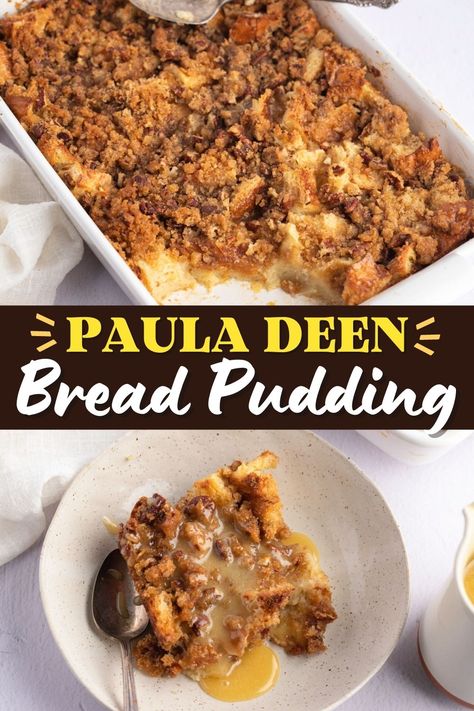 Paula Dean Bread Pudding Recipe, Topping For Bread Pudding, Pecan Praline Bread Pudding, Make Ahead Bread Pudding, Amish Bread Pudding Recipe, Best Bread Pudding Recipe Old Fashion, Paula Dean Bread Pudding, Brandy Butter Sauce, Bread Pudding With Raisins