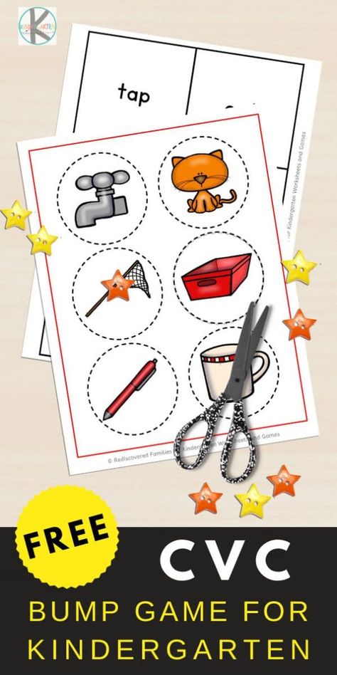 FREE Printable CVC Word Puzzles Activity for Kindergarten Cvc Games Kindergarten, Free Phonics Games, Vowels Kindergarten, Free Phonics Activities, Secret Decoder, Cvc Practice, Cvc Games, Cvc Word Games, Games For Kindergarten