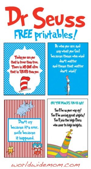 Dr Seuss Day – celebrate with free printable Wall Art! Dr Seuss Printables Free, Dr. Suess, Dr Seuss Classroom, Dr Seuss Activities, Dr Seuss Theme, Seuss Classroom, Seuss Crafts, Dr. Seuss, Dr Seuss Party