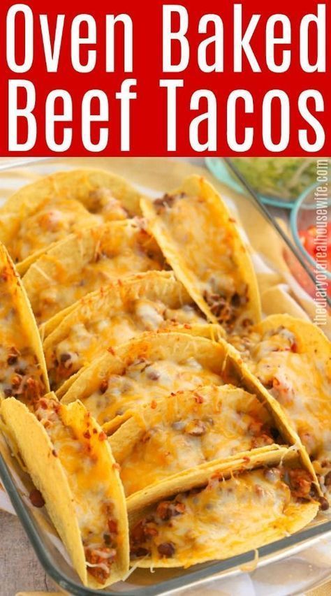 Baked Beef Tacos, Oven Baked Tacos, Beef Tacos Recipes, Crockpot Recipes Beef Stew, Beef Tacos, Ground Beef Recipes For Dinner, Tacos Beef, Beef Recipes Easy, Beef Recipes For Dinner