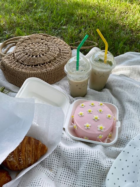 Picnic Simple Ideas, Bff Birthday Cake Ideas, Small Picnic Ideas For Two, Mini Picnic Ideas, Mini Layer Cakes Birthday, Cake Picnic Ideas, Birthday Picnic Ideas For Adults, Small Picnic Ideas, Cake Picnic Photoshoot