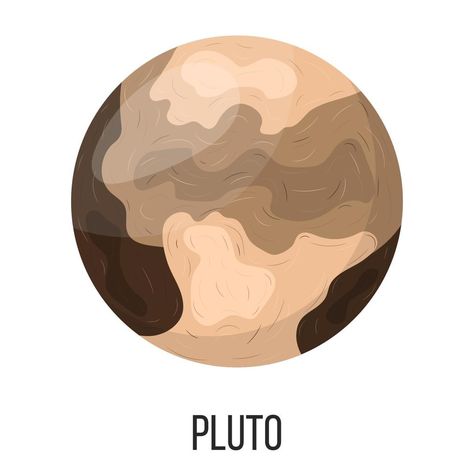 Solar System Cartoon, Pluto Planet, Planet Vector, Solar System Planets, Cartoon Style, Solar System, Cartoon Styles, Vector Art, Illustration Design