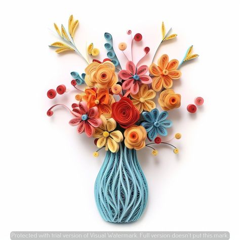 Craft projects-craft gift ideas crafted gifts Quilling Flowers Tutorial, Bouquet Colorful, Diy Quilling Crafts, Quilling Flower Designs, Flower Clip Art, Paper Quilling Flowers, Paper Quilling Cards, Quilling Work, Paper Flower Art