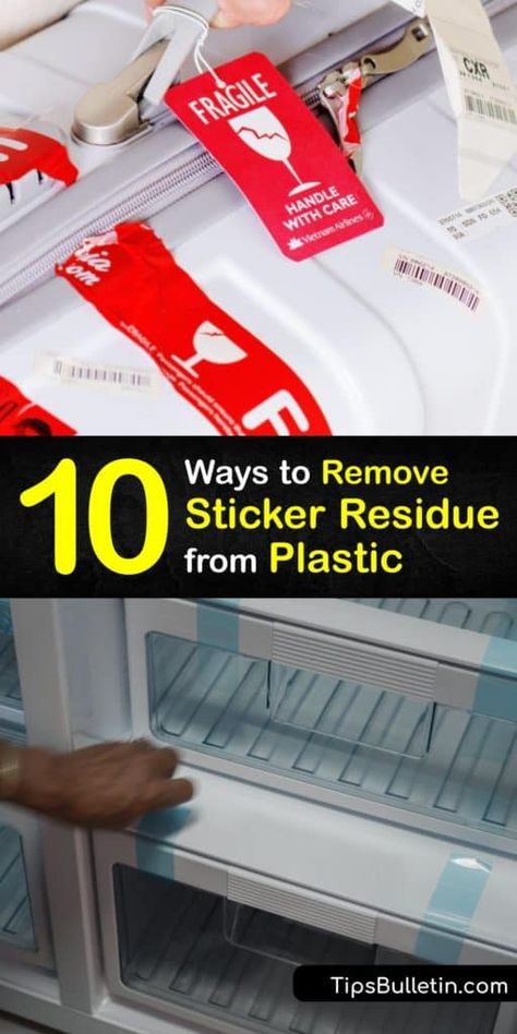 Remove Tape Residue, Homemade Goo Gone, Get Stickers Off, How To Remove Adhesive, Remove Sticker Residue, Remove Sticky Residue, Diy Household Cleaners, Goo Gone, Plastic Scraper