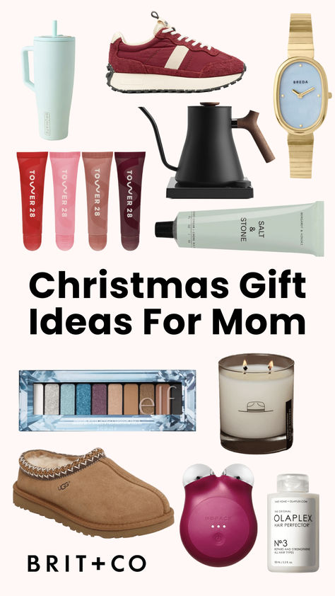 These Christmas gifts for mom range from sentimental to practical, something moms of every kind will appreciate - whether it's your real mom, step mom, chosen mom, or even the 'mom' friend in your friend group. Gift a cozy pair of UGGs, a warm and cozy candle, or a trendy new pair of sneakers this year and you'll be sure to be her favorite! 😉 Cool Mom Gifts, What To Get My Mom For Christmas, Mom Christmas Basket, Moms Christmas Gifts Ideas, Mom Christmas Gifts Ideas From Daughter, What To Get Your Mom For Christmas, Mom Christmas Gifts Ideas, Gifts Fir Mom, Mom Gifts For Christmas