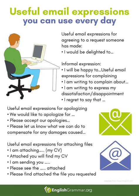 Vocabulary Words For Email, Email Writing Format, Email Sign Offs, Professional Email Writing, Email Phrases, Email Format, Business Communication Skills, Business Writing Skills, Email Tips