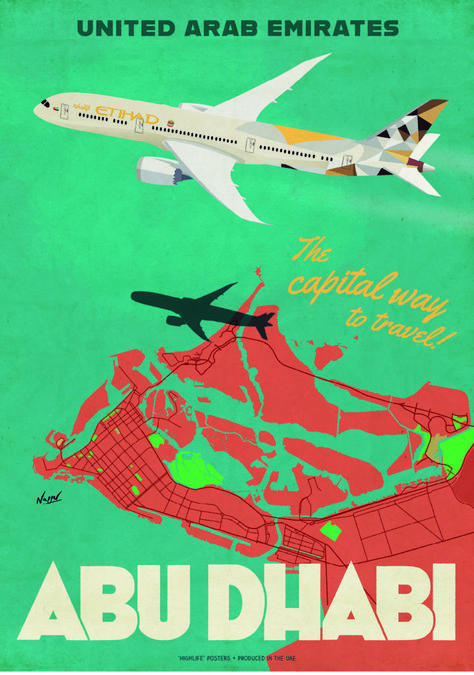 Meet the Artist: Clare Napper, the Creator of “Highlife Dubai” Vintage Poster Series - Arte & Lusso Posters High Quality, Vintage Airline Posters, Living In Dubai, Vintage Airlines, Expat Life, Poster Series, Air France, Ways To Travel, Vintage Ephemera