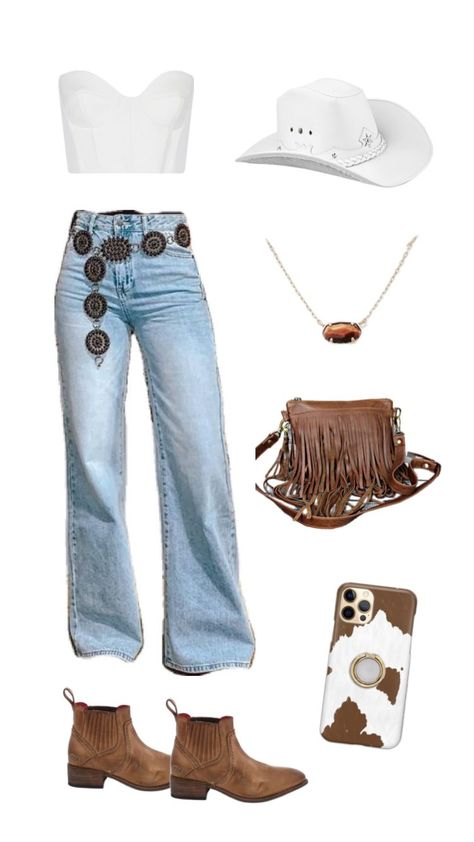 What’s not to love about cowgirl fashion? Cow prints, boots, fringe accessories, the list goes on and on. If you love the cowgirl look but don’t want to look like you stepped straight out of the Wild West, you’ll love the ideas in this post. I’m sharing 9 modern cowgirl outfit ideas perfect for encapsulating the spirit of the Wild West - but with a contemporary touch. So, here are 23 adorable modern cowgirl outfit ideas for you to recreate. Tap to keep reading! Modern Cowgirl Outfits, Cowgirl Outfit Ideas, Wild West Outfits, West Outfit, Classy Date Night, Luke Bryan Concert, Fringe Accessories, Outfits For Curvy Women, Party Dress Outfit