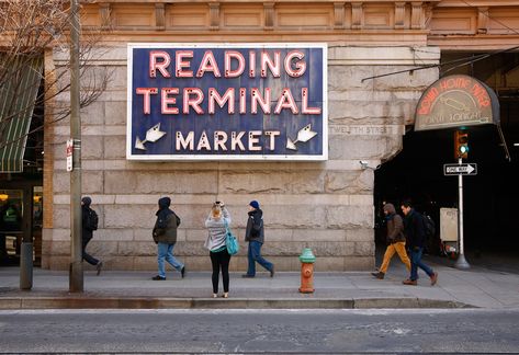 A look inside Reading Terminal Market in Philadelphia Reading Terminal Market, Pennsylvania Travel, Tourist Trap, Brotherly Love, Philadelphia Pennsylvania, Oh The Places Youll Go, A Sign, Meeting People, East Coast