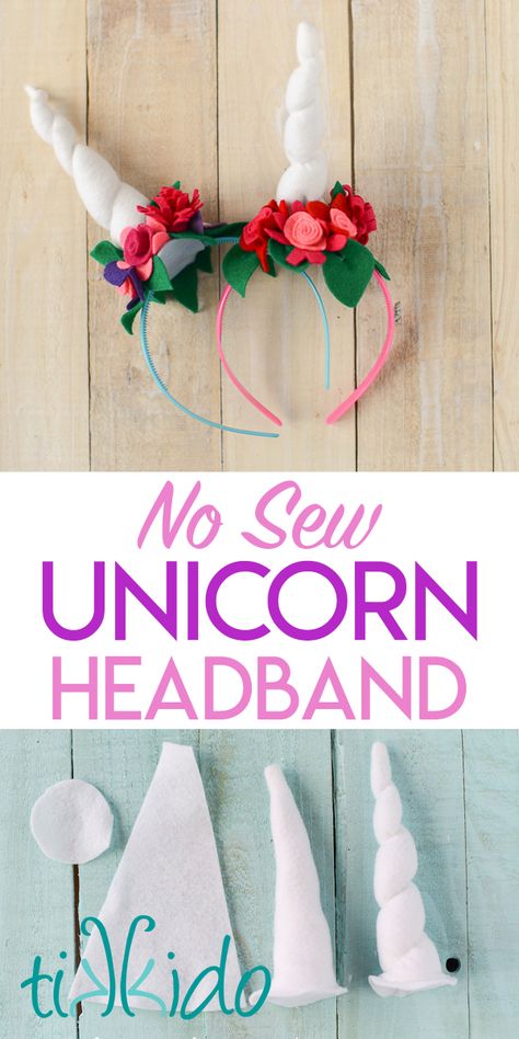 How to make a unicorn horn headband. Using felt and dollar store headbands, make these adorable unicorn horns for costumes, dress up, or party favors. Free Printable Unicorn Headband, Making A Unicorn Horn, Unicorn Dress Up, How To Make Unicorn Horn, Unicorn Horn Template, Unicorn Headband Diy, Diy Unicorn Horn, Store Headbands, Diy Unicorn Horns