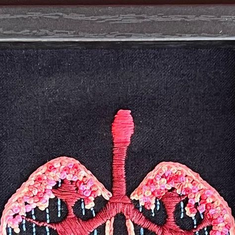 @raspberry_parfait on Instagram: "Finished Botanical Lung/ pattern by Gayla Partridge from the book Stitch Craft - #stitchcraft @gaylapartridge #gaylapartridge #embroidery #embroiderhappyhoops #botanicalembroidery #embroideredlung #anatomicalembroidery #dmc #dmcembroidery #dmcthread #handstitched #broderie #stitched #stitchedart" Gayla Partridge Embroidery, Raspberry Parfait, Happy Things, September 1, Dmc Thread, Partridge, Hand Stitching, Raspberry, Embroidery