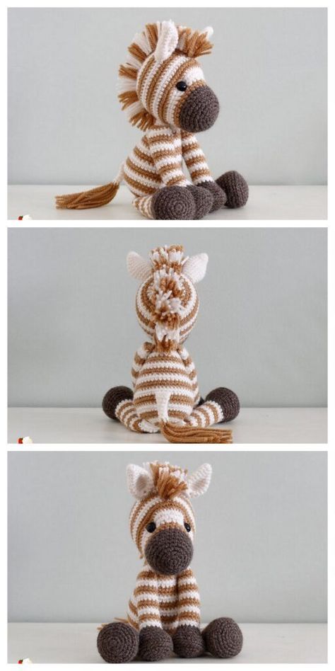 Amigurumi pattern Crochet Zebra, Free Pattern Crochet, Crochet Bee, Crochet Fun, Crochet Amigurumi Free Patterns, Crochet Amigurumi Free, Crochet Bracelet, Crochet Animal Patterns, Crochet Animal