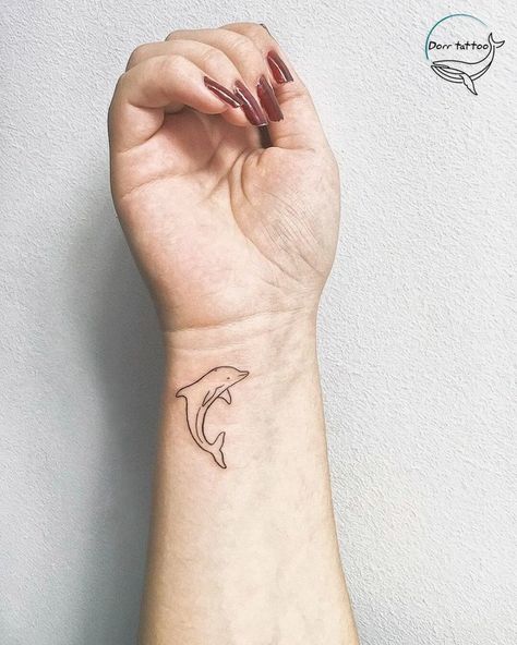 Dolphin Tattoo Ideas, Dolphin Tattoo Meaning, Dolphin Tattoos, Alligator Tattoo, Dolphin Tattoo, Dolphins Tattoo, Cute Dolphin, Beginner Tattoos, Elephant Tattoo Design