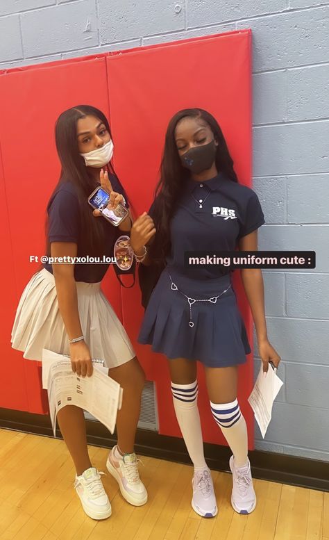 Outfits For Highschool, Uniform Clothes, School Uniform Skirts, Uniform Outfits, Simple Outfits For School, School Uniform Fashion, School Uniform Outfits, Preppy Look