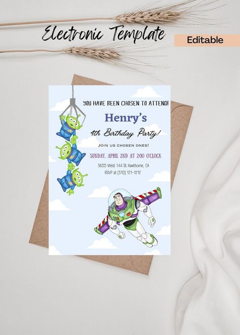 Enchanted Forest: Kids Enchanted Birthday Invitations Buzz Lightyear Birthday Invitation, Buzz Invitation Birthday, Toy Story Birthday Party Invites, 2 Infinity And Beyond Birthday Invitation, Buzz Lightyear Birthday Party Invitations, Buzz Lightyear Party Invitations, Toy Story Birthday Invite, Buzz Lightyear 2nd Birthday Party, Buzz Lightyear Invitations