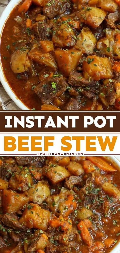 Beef Stew Recipes Instant Pot, Instapot Beef Stew, Roast Onions, Beef Stew Instant Pot, Pressure Cooker Stew, Comfort Food Dinners, Instant Pot Beef Stew Recipe, Pressure Cooker Beef Stew, Instant Pot Stew