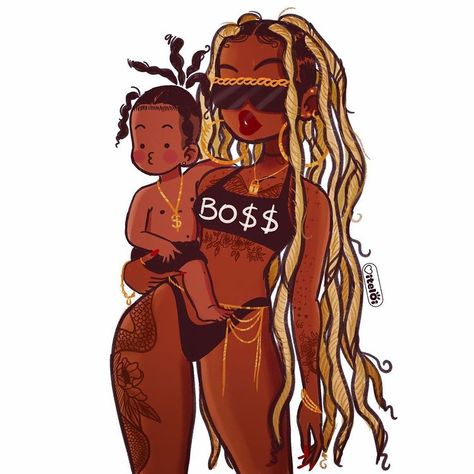 ELOI on Instagram: “Big Mama 🍯💫🧡👶🏿” Cartoon Art Styles Black, Big Mama, Black Couple Art, Comic Style Art, Black Cartoon Characters, Black Art Painting, Dope Cartoon Art, Art Cartoon, Girls Cartoon