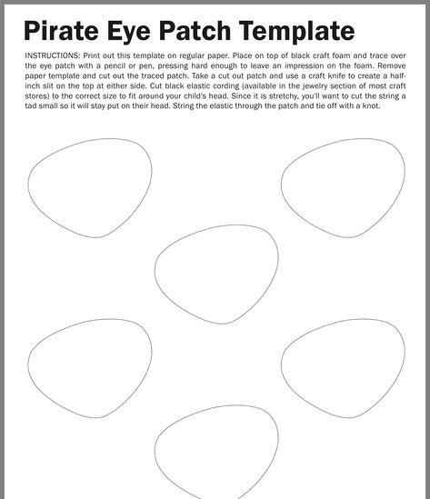 Pirate Eye Patch Craft, Pirate Eye Patch Template, How To Make A Pirate Eye Patch, Pirate Eye Patch Diy, Pirate Hat Template, Pirate Hats For Kids, 2023 Classroom, Pirate Eye Patch, Pirate Face