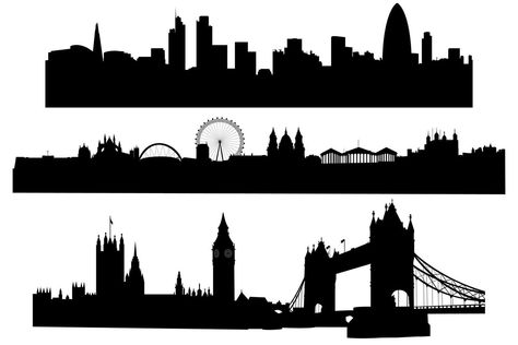 London Vector, London Skyline Silhouette, London Silhouette, Skyline Silhouette, London Skyline, Tree Saw, Old London, Logo Banners, Cityscape Photos