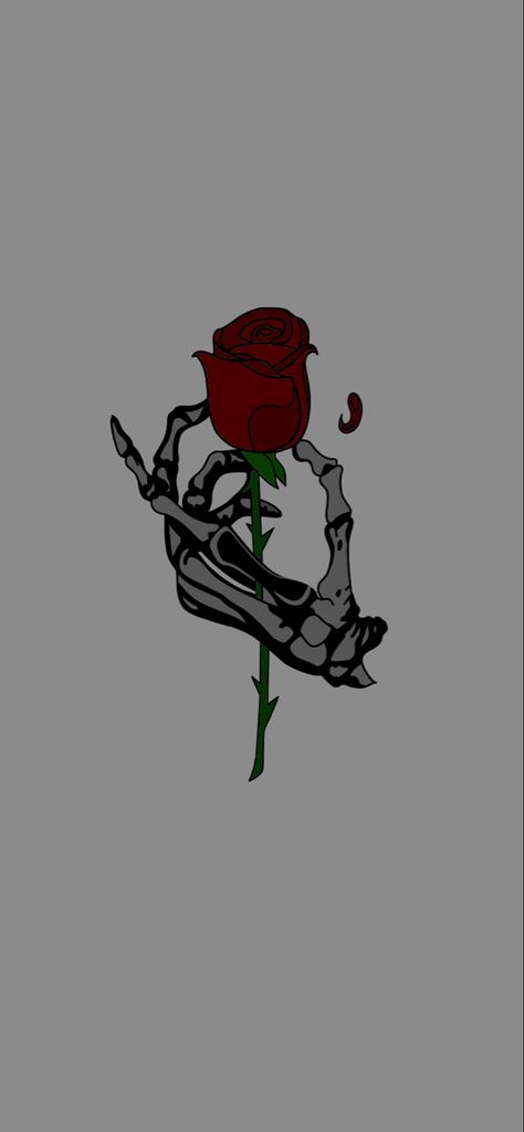 Skeleton Hand Rose, Skeleton Rose, Hand Rose, Rose Drawing, Skeleton Hand, Drawing Art, Skeleton, Black And White, Red