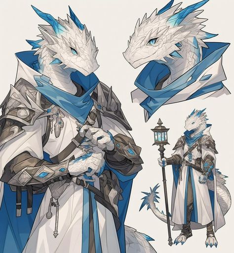 Something Different Sunday, various artworks for your pleasure. - art post - Imgur Winter Wolf Dnd, Tyraxes Dragon, D&d Gods, Silver Dragonborn Paladin, Ice Dragonborn, White Dragonborn Dnd, Blue Dragonborn Dnd, Character Turnaround Male, D&d Dragonborn