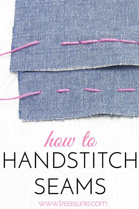 Easy Hand Sewing, Hand Sewing Stitches, Stitching Clothes, Sewing Stitches By Hand, Sewing Knits, Thrift Style, Hand Stitching Techniques, Quilt Techniques, Sewing Online