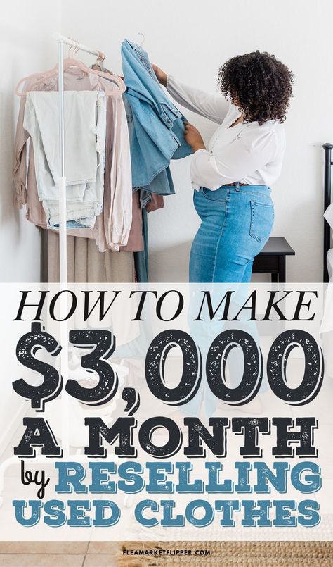 Do you want to make money selling clothes online? If you love thrifting, you can start a profitable flipping business by reselling used clothes. Click here for tips on how to sell on Poshmark. Best Place To Resell Clothes | Reselling Clothes | Buy Clothes For Resale How To Sell Thrift Clothes Online, Clothing Resale Photos, How To Resale Clothes, Clothing Resale Business, Thrift Flipping Clothes, Reselling Clothes Photos, Thrifting For Profit, Thrift Reselling, Resell Business