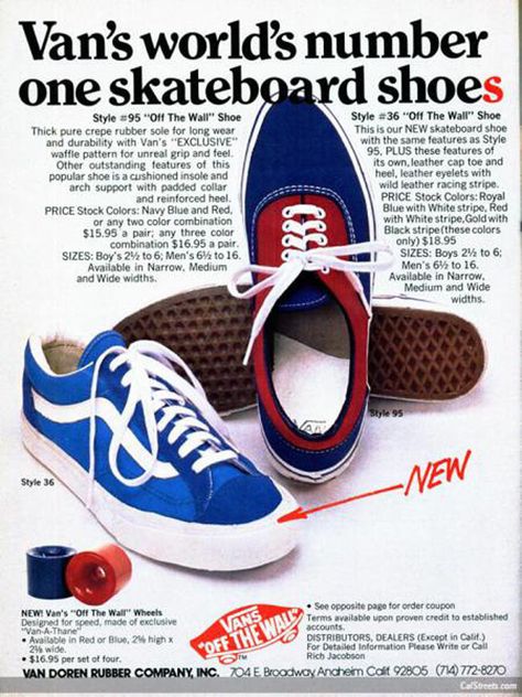 1978 Surf/skate shoes. Tennis Vans, Vans Vintage, Old School Skateboards, Skate And Destroy, Vintage Skateboards, Tenis Vans, Vintage Sneakers, Popular Shoes, Vintage Vans