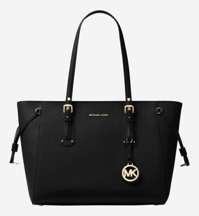 Sac Michael Kors, Michael Kors Tote Bags, Craft Tote Bag, Black Leather Tote Bag, Large Leather Tote, Lv Handbags, Leather Handbags Tote, Medium Tote, Purses Michael Kors